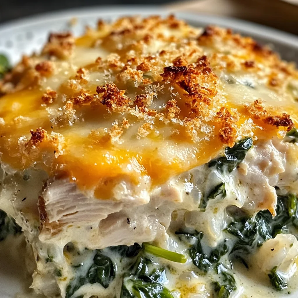 Creamy Chicken and Spinach Casserole