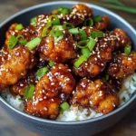 Crispy Sesame Chicken with Sweet & Sticky Sauce