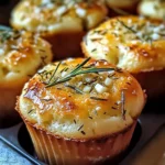 Easy Garlic Rosemary Focaccia Muffins