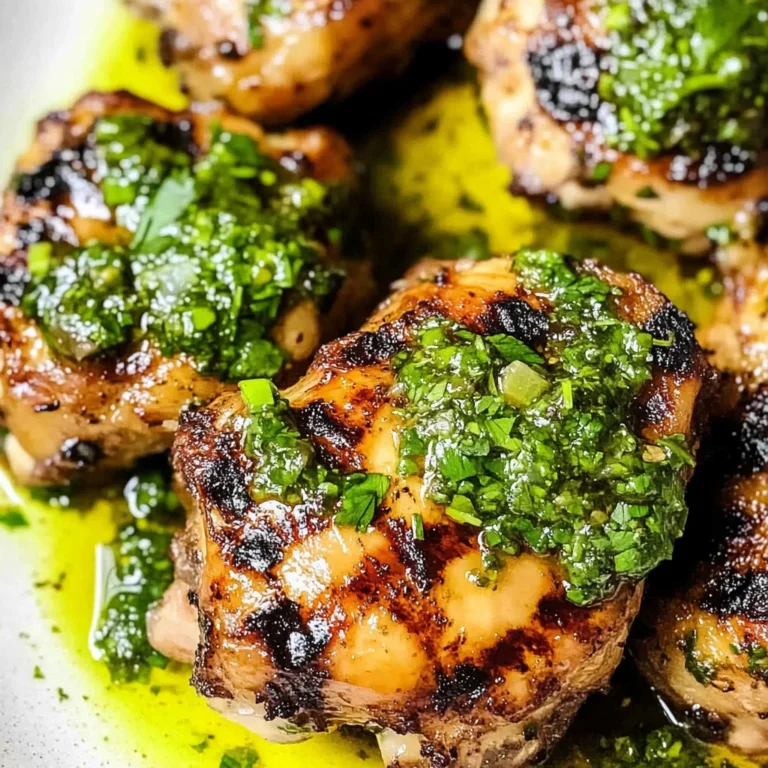 Grilled Chicken Thighs with Chimichurri