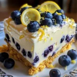 No-Bake Lemon dazzling Blueberry cream Cake