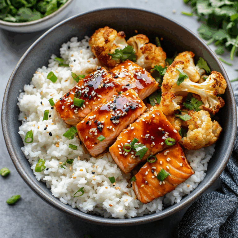 Sriracha Honey Salmon Bowls