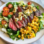 Balsamic Steak Gorgonzola Salad with Grilled Corn