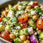 Chickpea Feta Avocado Salad