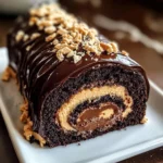 Decadent Chocolate Peanut Butter Cake Roll