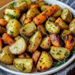 Garlic Herb Roasted Potatoes, Carrots, and Zucchini
