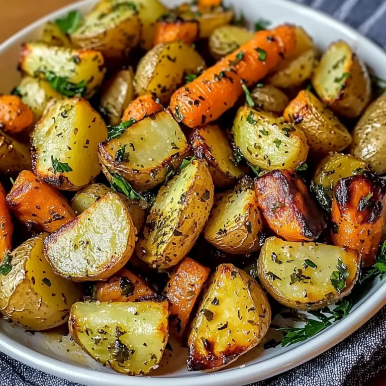 Garlic Herb Roasted Potatoes, Carrots, and Zucchini