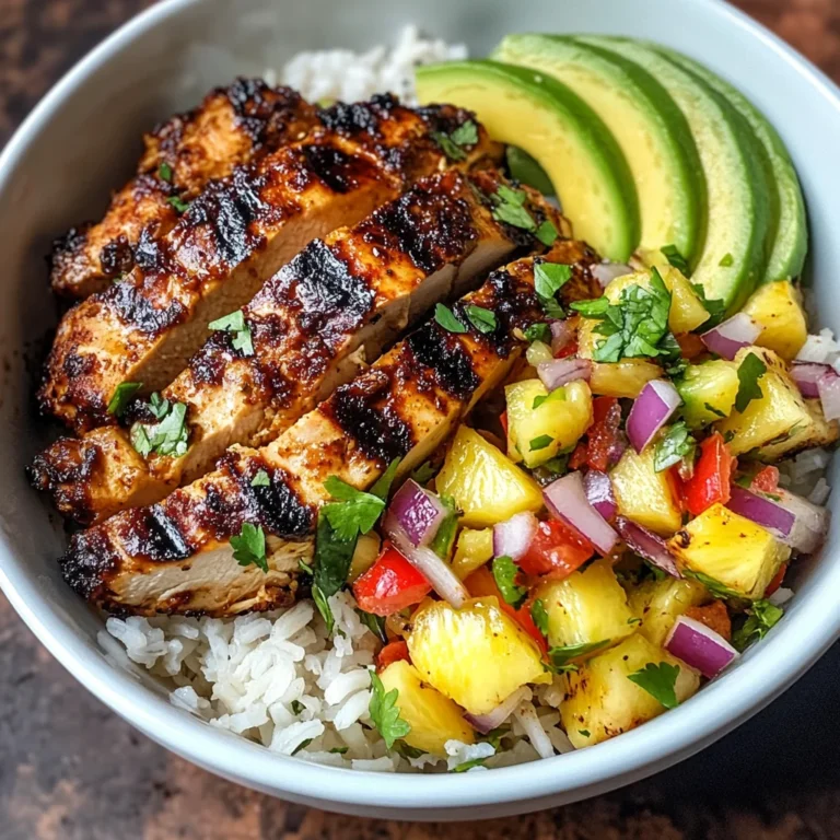 Jerk Chicken Bowl with Pineapple Salsa