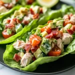 Light & Tasty BLT Chicken Salad Lettuce Wraps - Alrightwithme