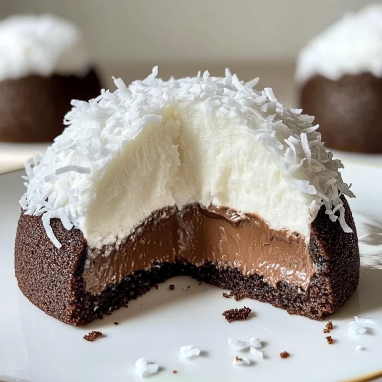 Coconut Dome with Chocolate Spread