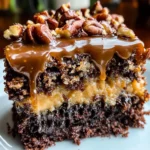 German Chocolate Poke Cake