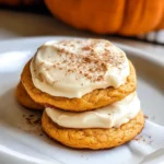 Pumpkin Cookies with Cream Cheese Frosting