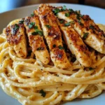 Savory Cajun Chicken over Creamy Parmesan Linguine