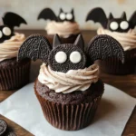 Vegan Oreo Bat Cupcakes